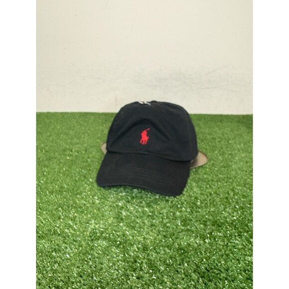 Ralph Lauren polo hat cap strap back black red pony preppy baseball mens - Picture 3 of 9